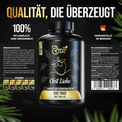 Obst Liebe – 200 Tage Bio - Dünger für Obstpflanzen - AquaLifeScape